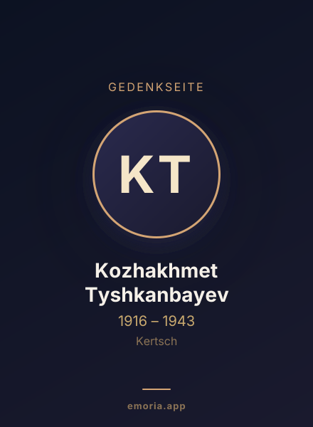 Gedenkportrait von Kozhakhmet Tyshkanbayev