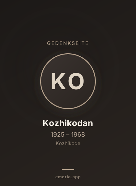 Gedenkportrait von Kozhikodan