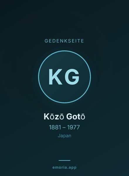 Gedenkportrait von Kōzō Gotō