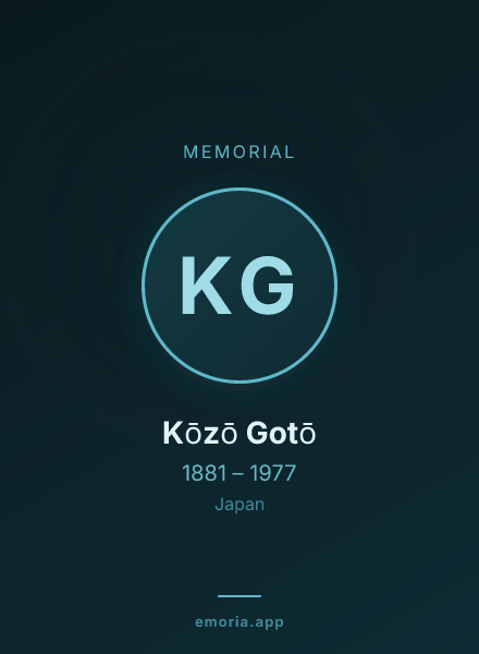 Memorial portrait of Kōzō Gotō