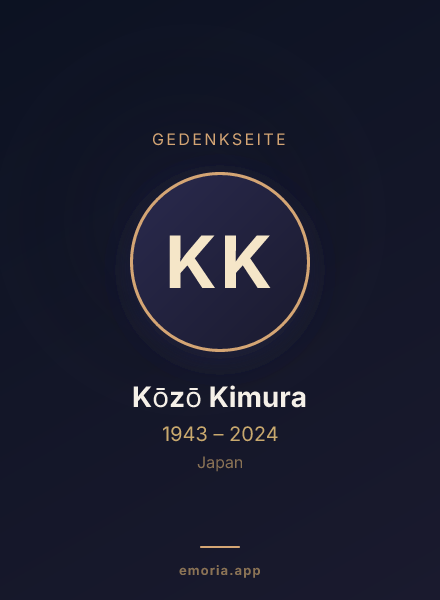 Gedenkportrait von Kōzō Kimura