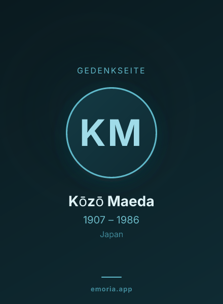 Gedenkportrait von Kōzō Maeda