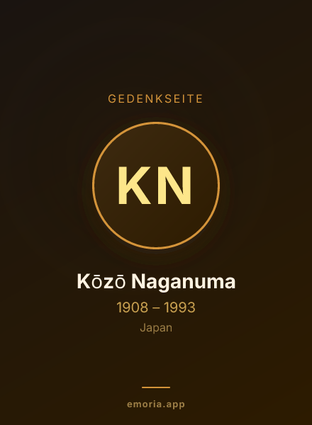 Gedenkportrait von Kōzō Naganuma