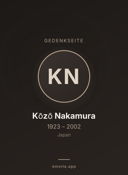 Gedenkportrait von Kōzō Nakamura