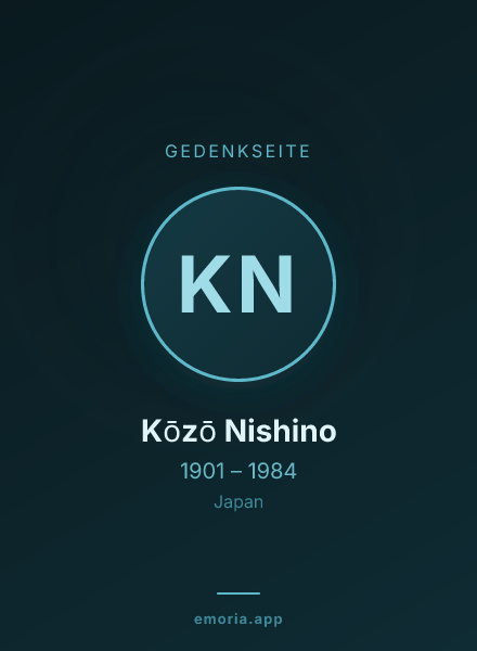 Gedenkportrait von Kōzō Nishino