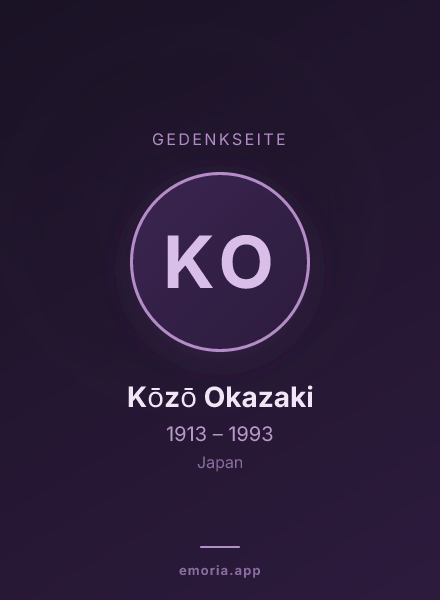 Gedenkportrait von Kōzō Okazaki
