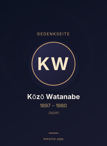 Gedenkportrait von Kōzō Watanabe