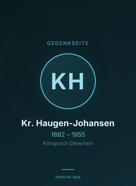 Gedenkportrait von Kr. Haugen-Johansen