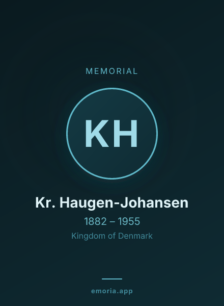 Memorial portrait of Kr. Haugen-Johansen