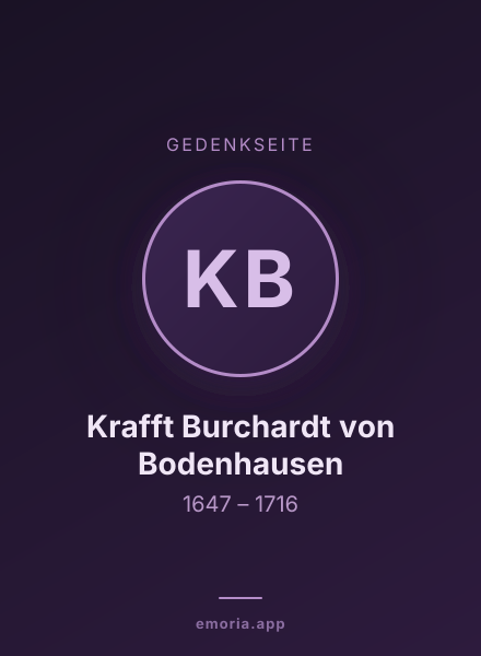 Gedenkportrait von Krafft Burchardt von Bodenhausen
