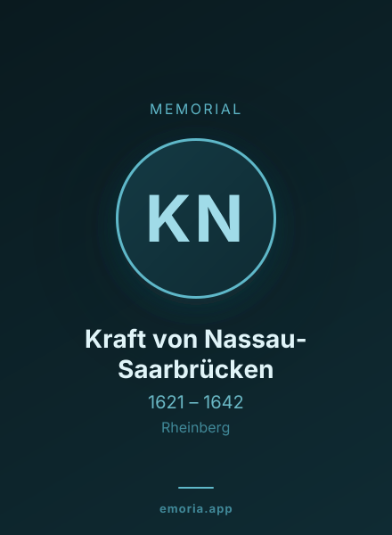 Memorial portrait of Kraft von Nassau-Saarbrücken