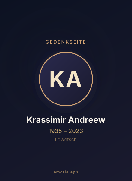 Gedenkportrait von Krassimir Andreew