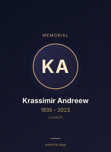 Memorial portrait of Krassimir Andreew