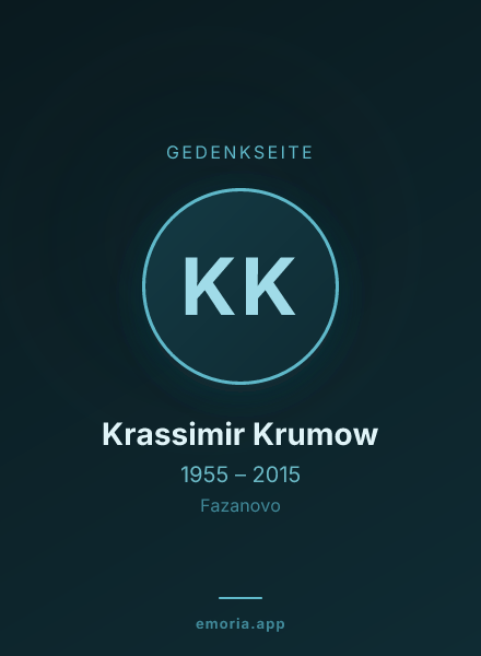 Gedenkportrait von Krassimir Krumow