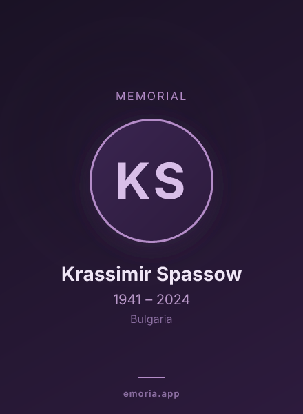 Memorial portrait of Krassimir Spassow