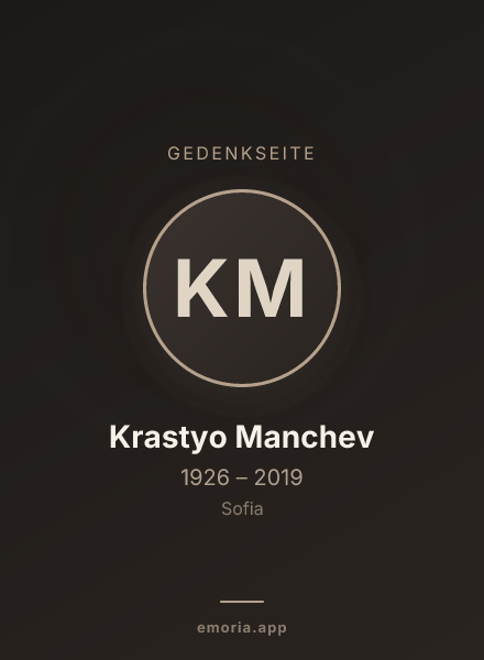 Gedenkportrait von Krastyo Manchev