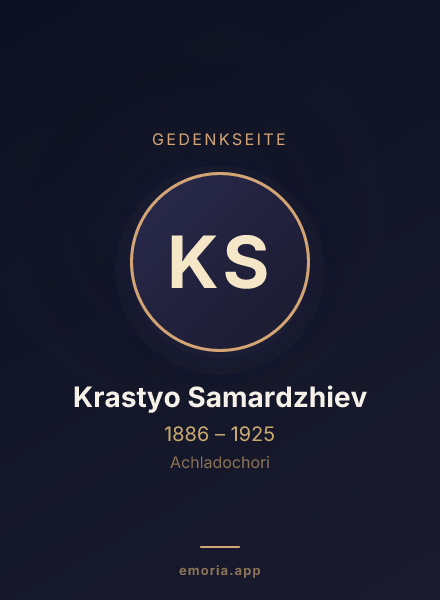 Gedenkportrait von Krastyo Samardzhiev