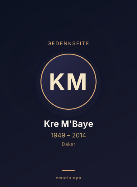 Gedenkportrait von Kre M'Baye