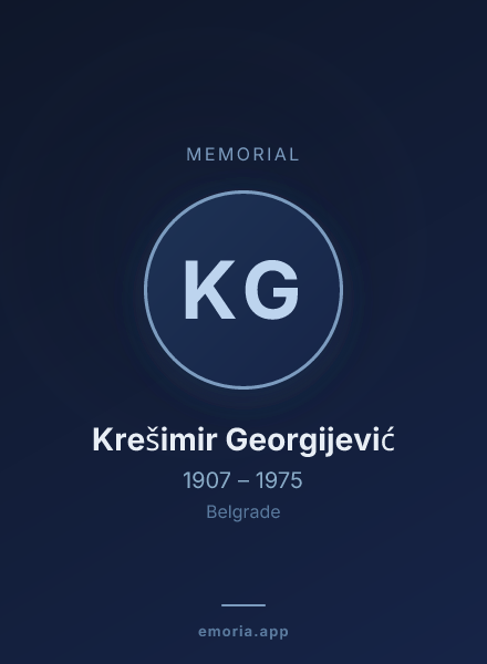 Memorial portrait of Krešimir Georgijević