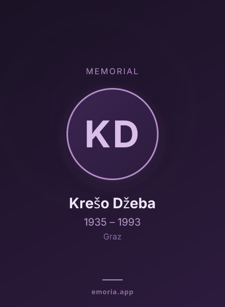Memorial portrait of Krešo Džeba