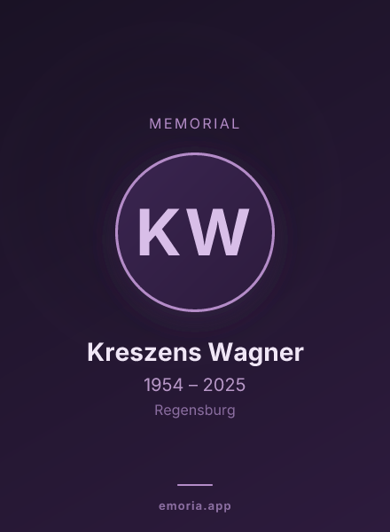 Memorial portrait of Kreszens Wagner
