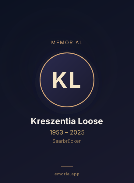 Memorial portrait of Kreszentia Loose