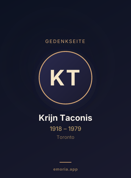 Gedenkportrait von Krijn Taconis