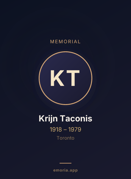 Memorial portrait of Krijn Taconis
