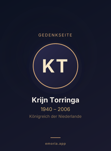 Gedenkportrait von Krijn Torringa