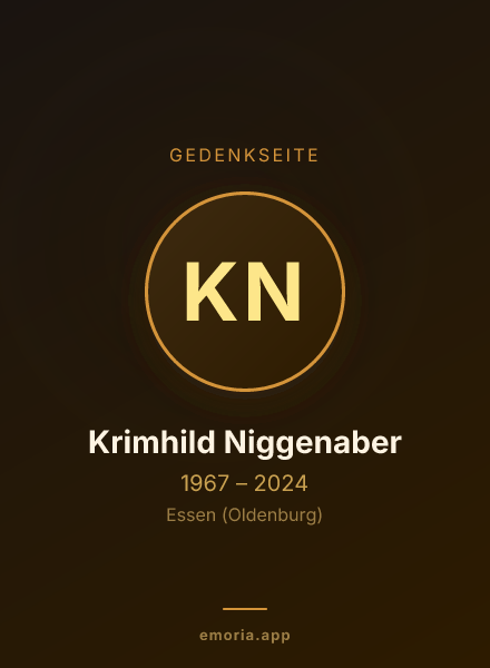 Gedenkportrait von Krimhild Niggenaber