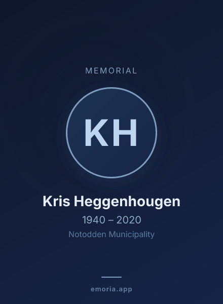 Memorial portrait of Kris Heggenhougen
