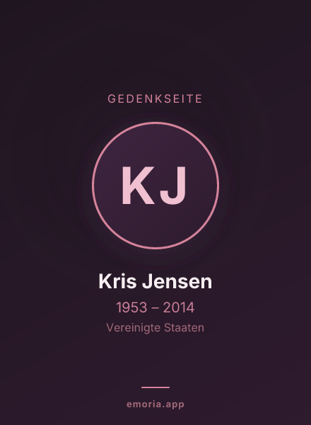 Gedenkportrait von Kris Jensen