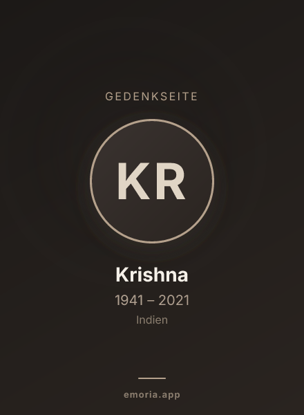 Gedenkportrait von Krishna