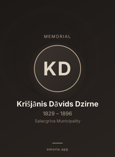 Memorial portrait of Krišjānis Dāvids Dzirne