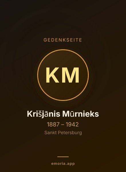 Gedenkportrait von Krišjānis Mūrnieks