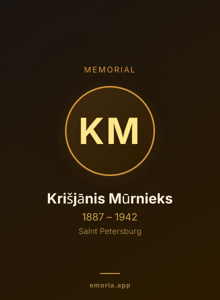 Memorial portrait of Krišjānis Mūrnieks