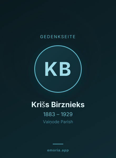 Gedenkportrait von Krišs Birznieks