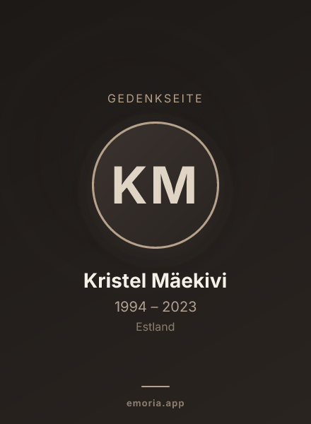 Gedenkportrait von Kristel Mäekivi