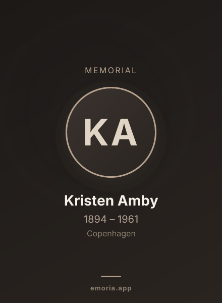 Memorial portrait of Kristen Amby
