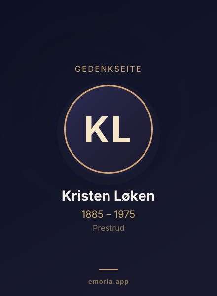 Gedenkportrait von Kristen Løken