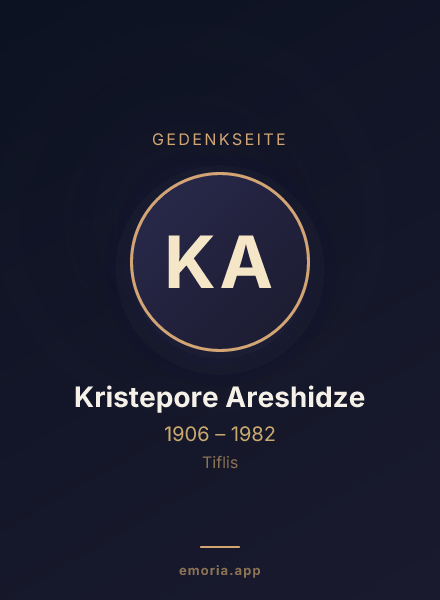 Gedenkportrait von Kristepore Areshidze