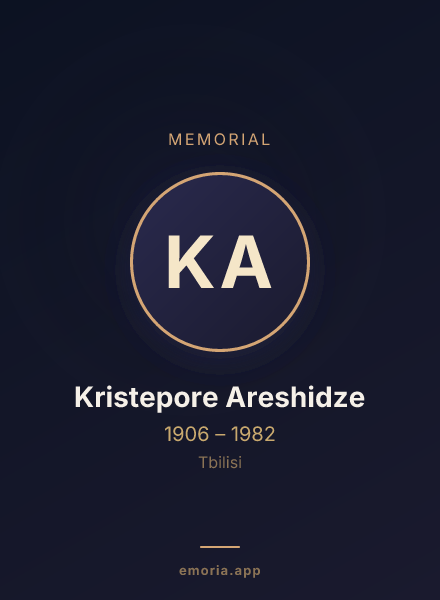 Memorial portrait of Kristepore Areshidze
