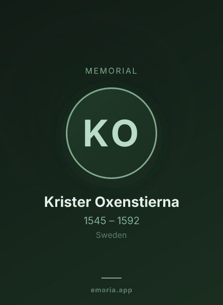 Memorial portrait of Krister Oxenstierna