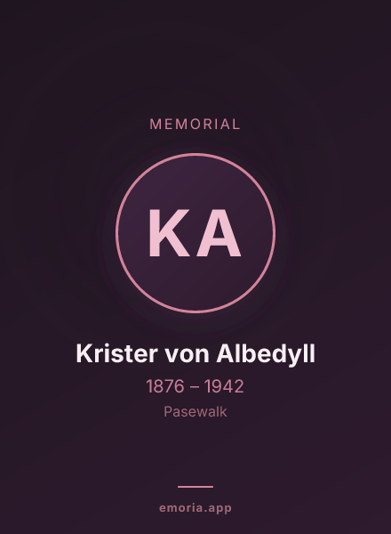 Memorial portrait of Krister von Albedyll