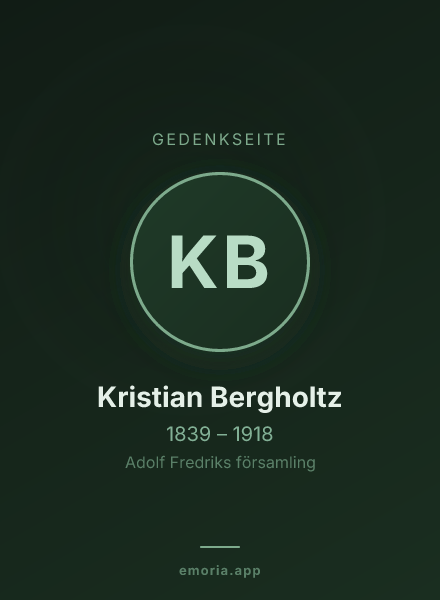 Gedenkportrait von Kristian Bergholtz