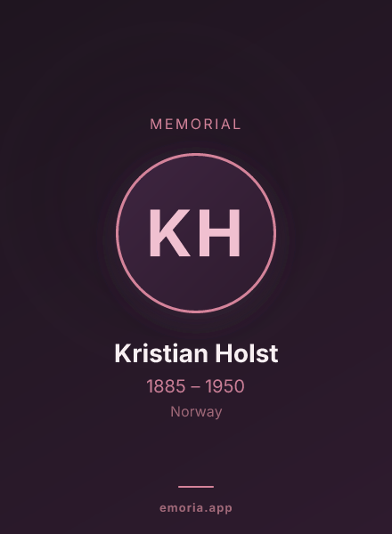 Memorial portrait of Kristian Holst