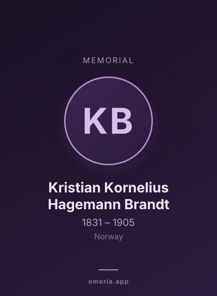Memorial portrait of Kristian Kornelius Hagemann Brandt