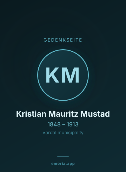 Gedenkportrait von Kristian Mauritz Mustad