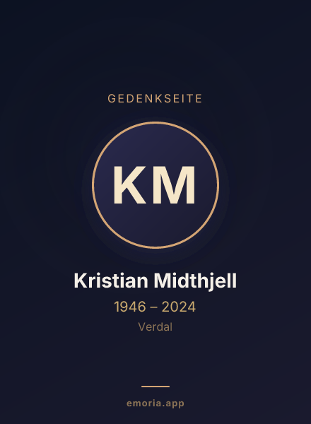 Gedenkportrait von Kristian Midthjell