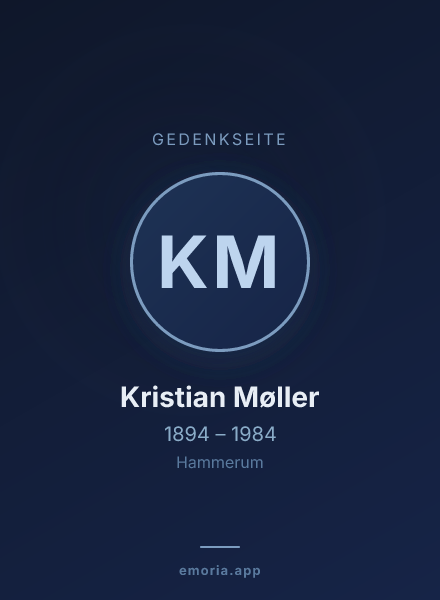 Gedenkportrait von Kristian Møller